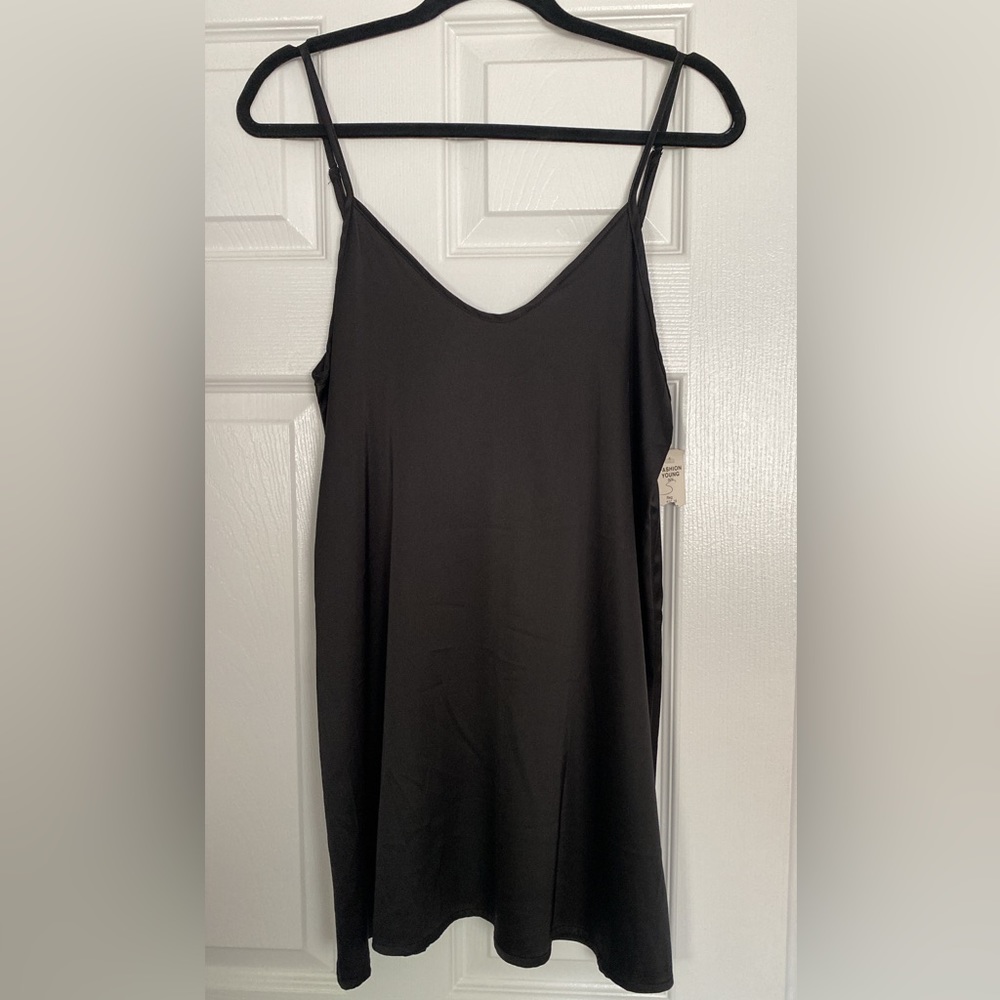 Black slip dress